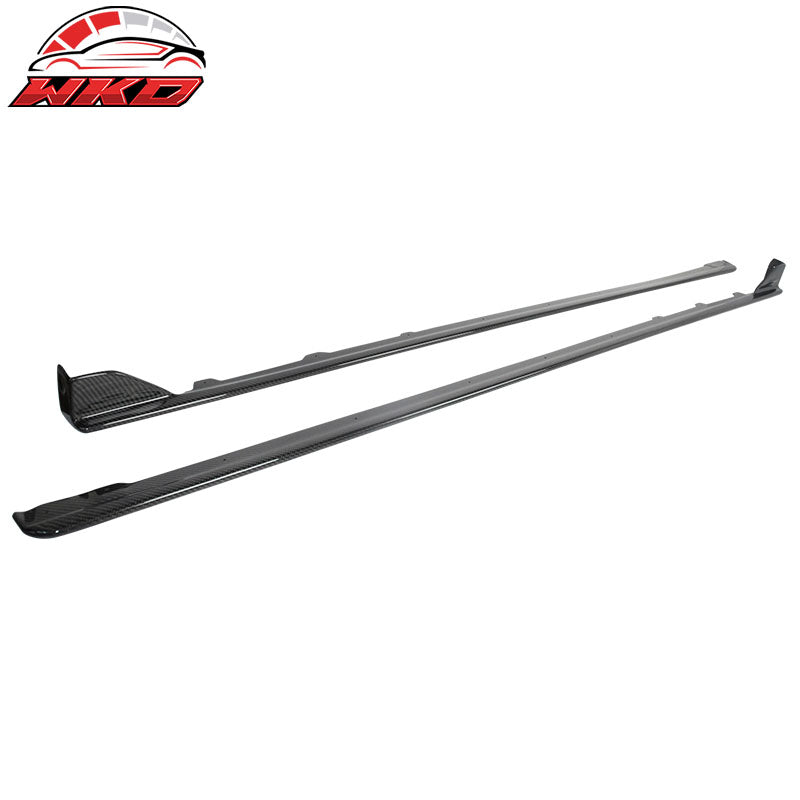 Fits 15-21 Subaru WRX STI Sedan Side Skirts Extension - Carbon Fiber (CF)