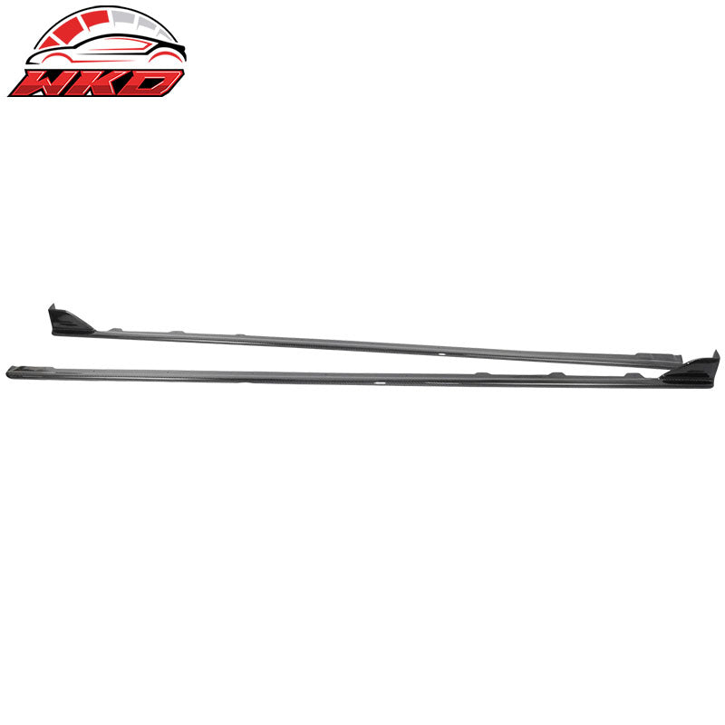Fits 15-21 Subaru WRX STI Sedan Side Skirts Extension - Carbon Fiber (CF)