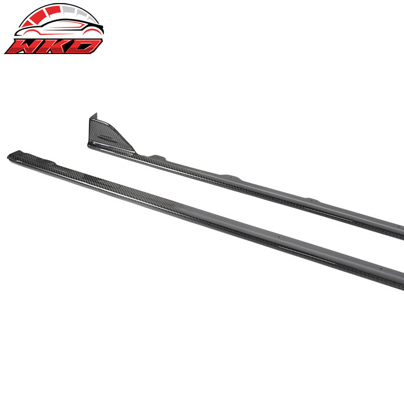 Fits 15-21 Subaru WRX STI Sedan Side Skirts Extension - Carbon Fiber (CF)