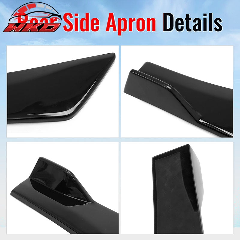 For 23-26 Subaru Solterra Gloss Black ST Style Rear Bumper Side Corner Apron Cap