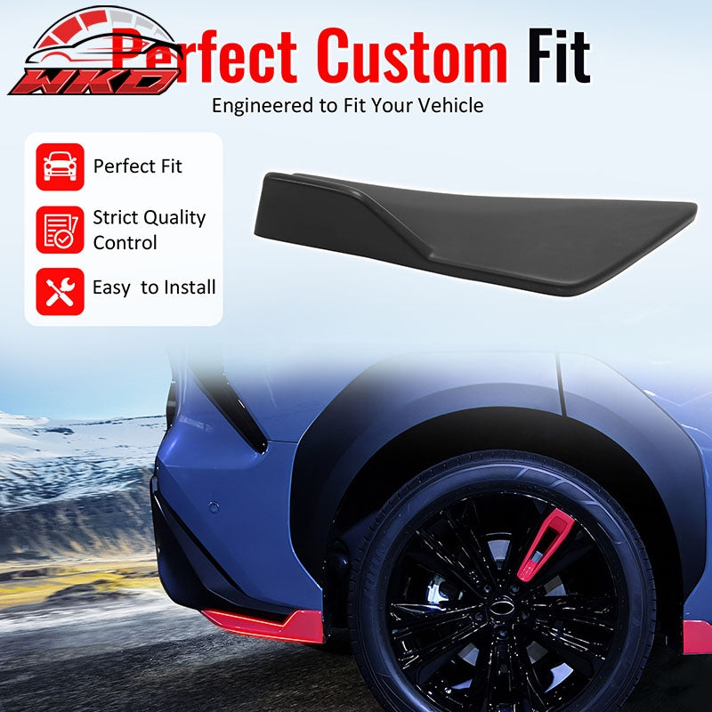 For 23-26 Subaru Solterra Matte Black ST Style Rear Bumper Side Corner Apron Cap