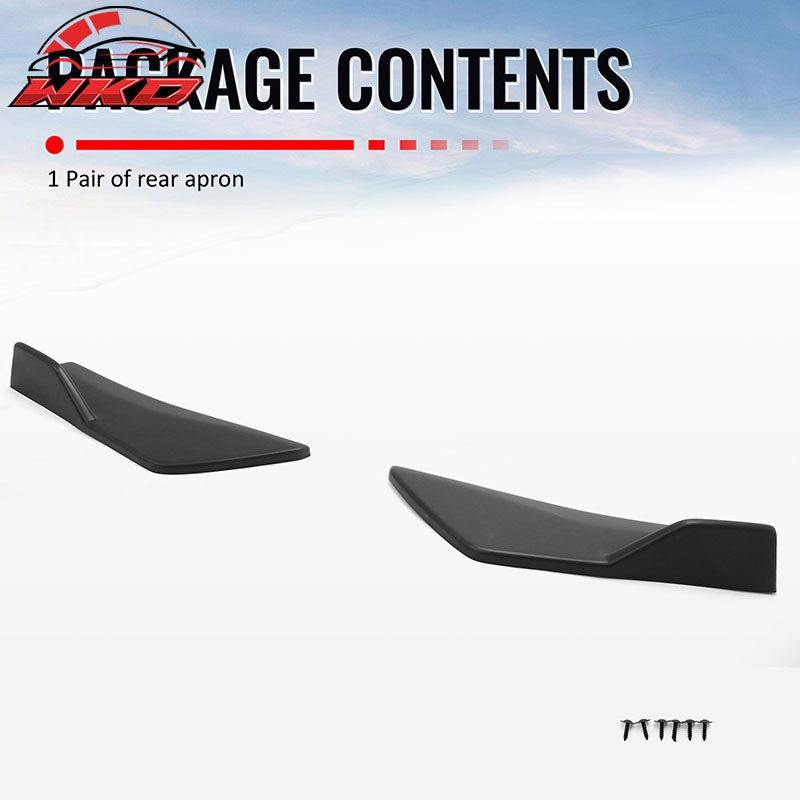 For 23-26 Subaru Solterra Matte Black ST Style Rear Bumper Side Corner Apron Cap