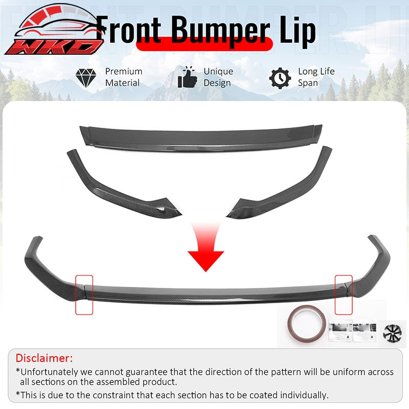 Wholesale 23-25 Subaru Solterra ST Front Bumper Lip Chin Spoiler Carbon Fiber Print - Wikond Auto
