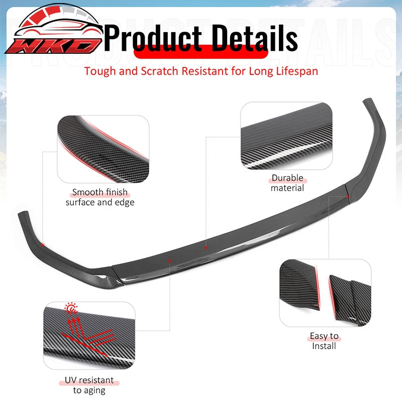 Wholesale 23-25 Subaru Solterra ST Front Bumper Lip Chin Spoiler Carbon Fiber Print - Wikond Auto