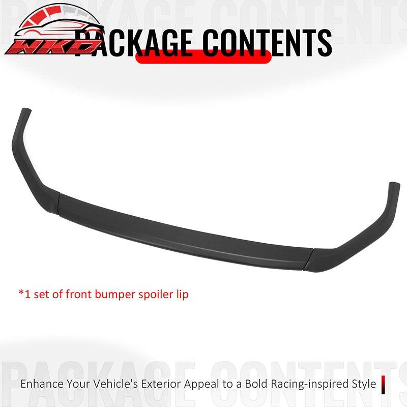 For 23-25 Subaru Solterra ST Style Front Bumper Lip Chin Spoiler Matte Black ABS