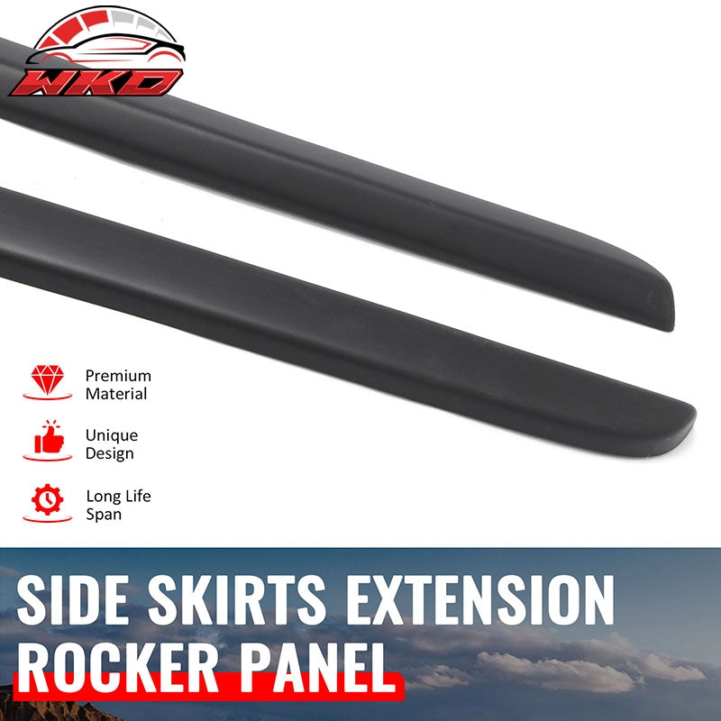 Fits 23-26 Subaru Solterra ST Style Side Skirt Extension Molding ABS Matte Black