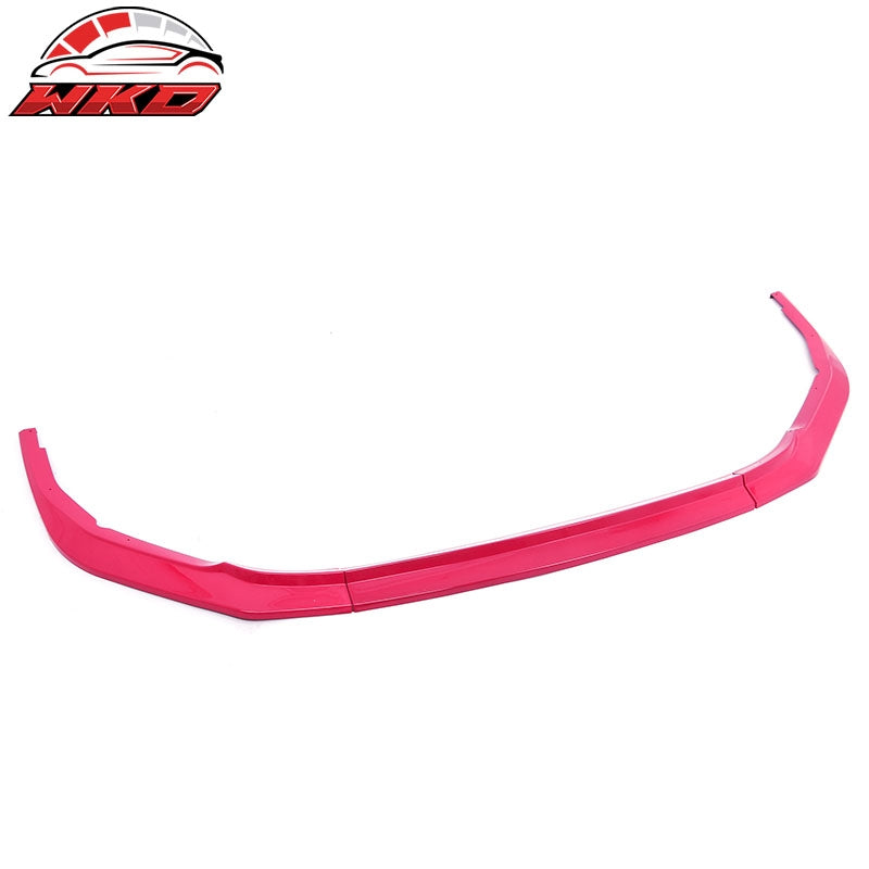 For 22-26 Subaru WRX 4DR IKON Style Front Bumper Lip Chin Spoiler PP Pink 3PCS