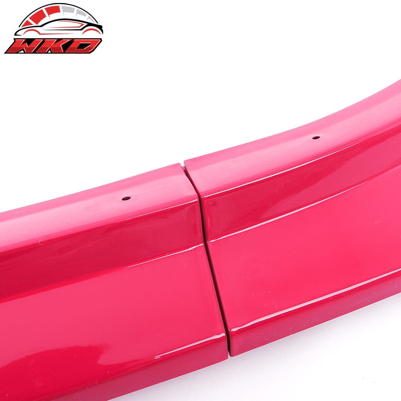 For 22-26 Subaru WRX 4DR IKON Style Front Bumper Lip Chin Spoiler PP Pink 3PCS