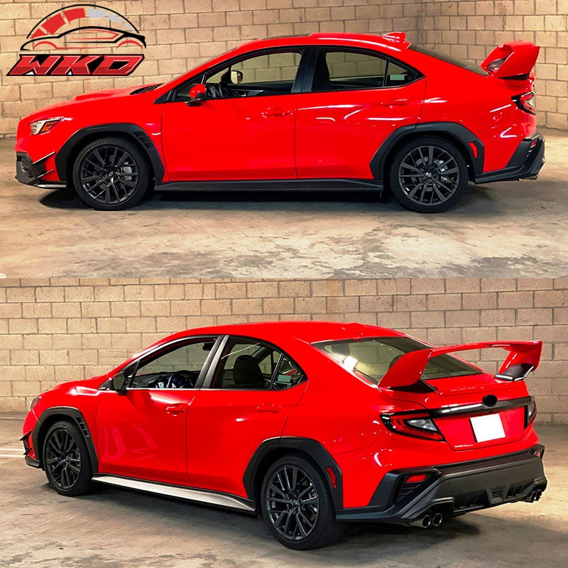 Fits 22-26 Subaru WRX 5th 15 STI Style Rear Trunk Spoiler Wing Lip Unpainted ABS