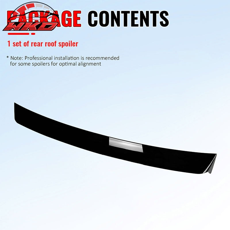 Fits 22-26 Subaru WRX 5th Gen IKON Gloss Black Rear Window Roof Spoiler Wing ABS