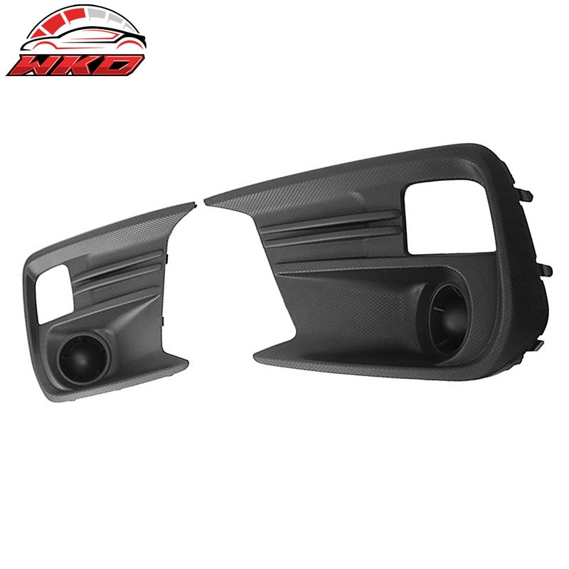 Fits 18-21 Subaru WRX Base OE Style 2PCS Front Fog Light Bezel PP Textured Black