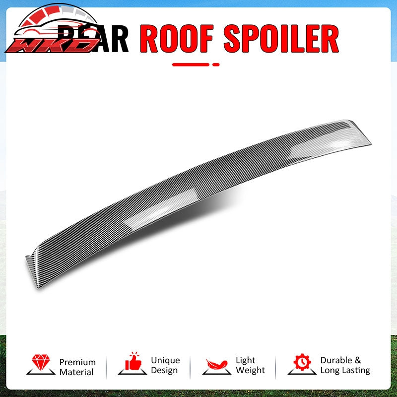 Fits 22-26 Subaru WRX IKON Carbon Fiber Print Rear Window Roof Spoiler Wing ABS