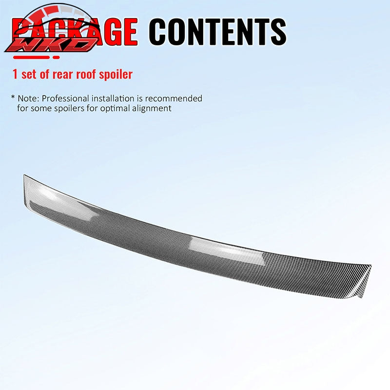 Fits 22-26 Subaru WRX IKON Carbon Fiber Print Rear Window Roof Spoiler Wing ABS