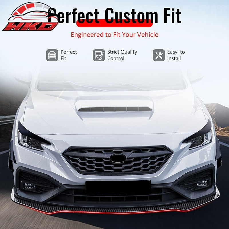 Fits 22-26 Subaru WRX IKON Front Bumper Lip Chin Splitter PP Carbon Fiber Print