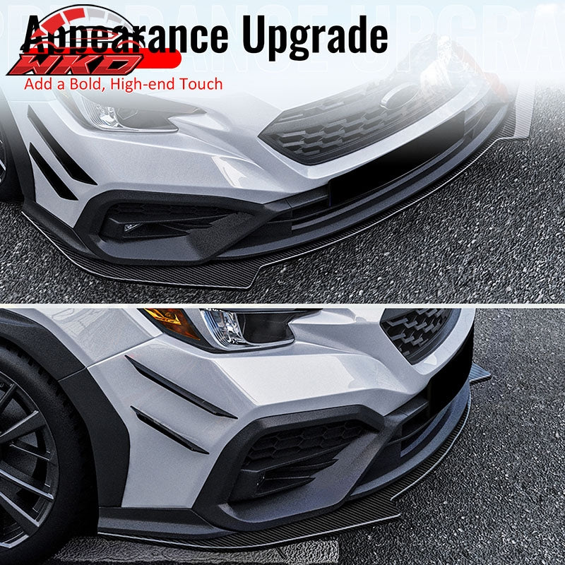 Fits 22-26 Subaru WRX IKON Front Bumper Lip Chin Splitter PP Carbon Fiber Print