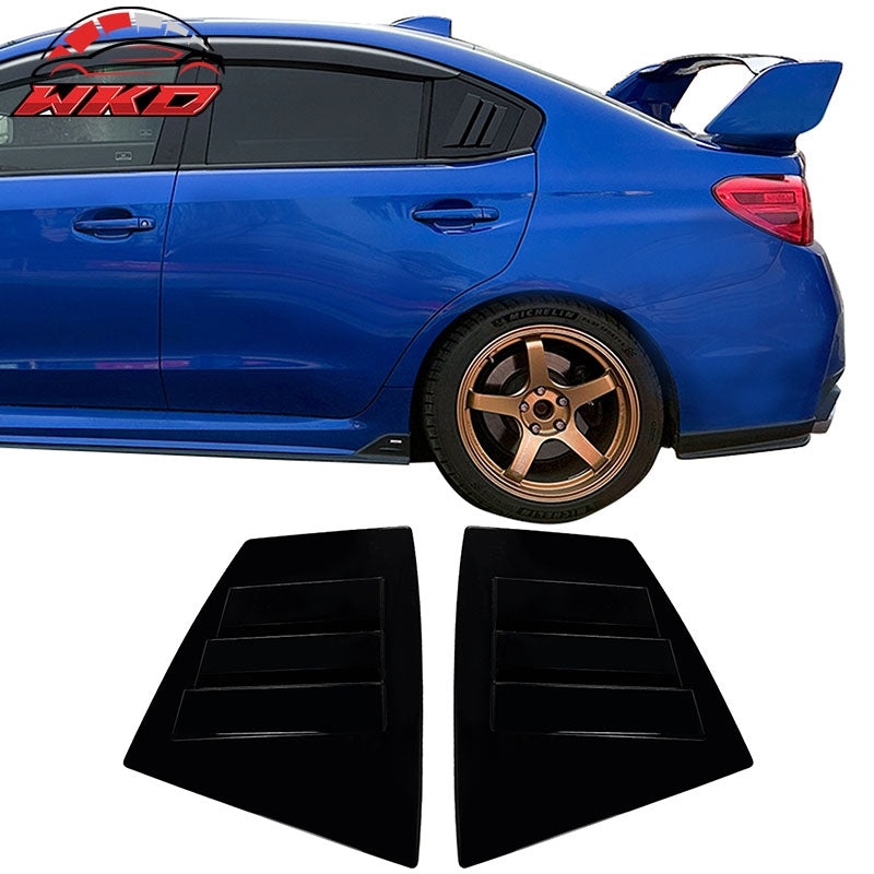 Wholesale 15-21 Subaru WRX IKON Style Side Window Louvers Vent Covers Gloss Black ABS