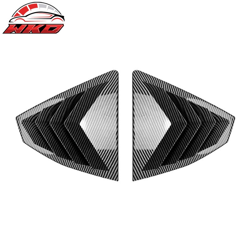 Fits 22-26 Subaru WRX IKON Side Window Louvers Vent Cover Carbon Fiber Print ABS