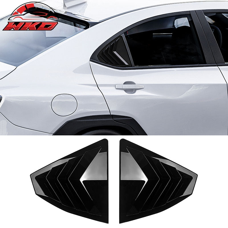 Wholesale 22-26 Subaru WRX IKON Style Side Window Louvers Vent Covers Gloss Black ABS