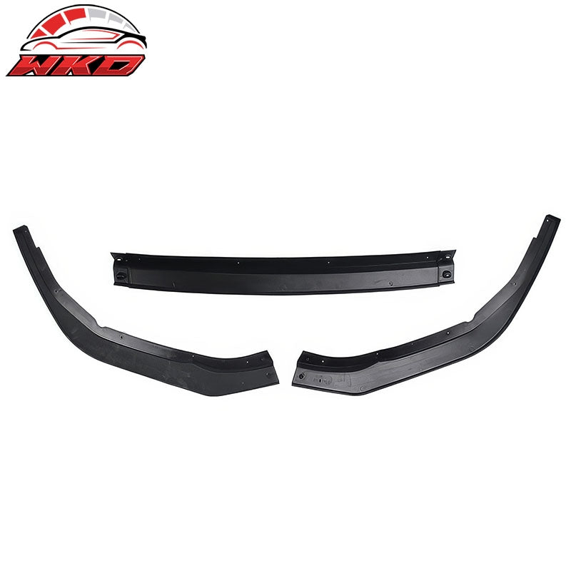 For 22-26 Subaru WRX IKON Style Front Bumper Lip Chin Spoiler PP Gloss Black 3PC