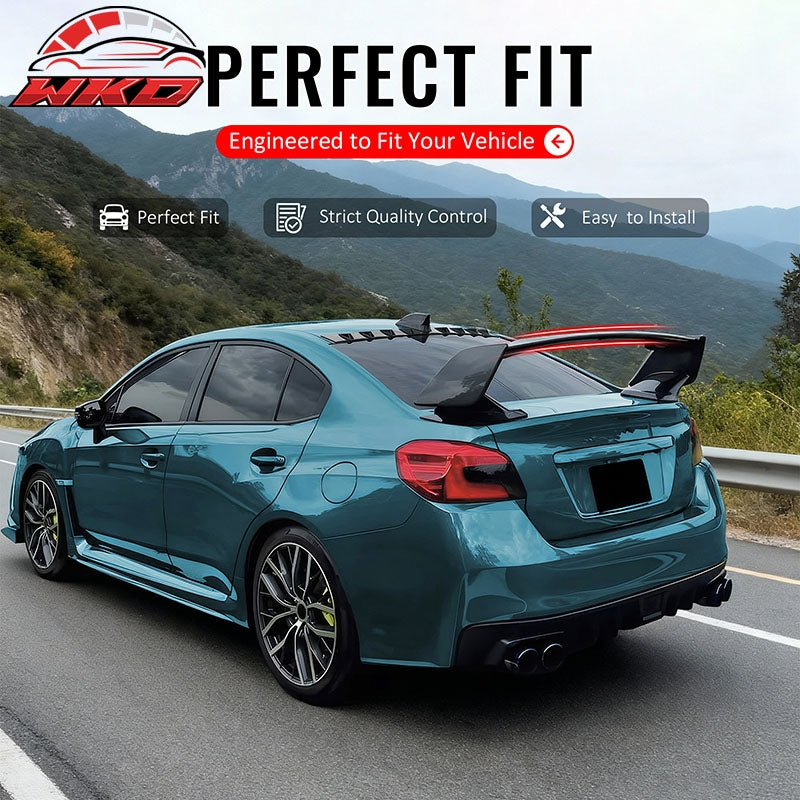 For 15-21 Subaru WRX 12-16 Impreza STI Carbon Fiber Print Rear Trunk Spoiler ABS