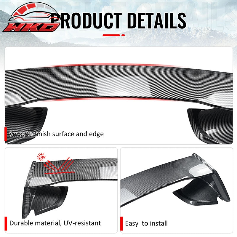 For 15-21 Subaru WRX 12-16 Impreza STI Carbon Fiber Print Rear Trunk Spoiler ABS