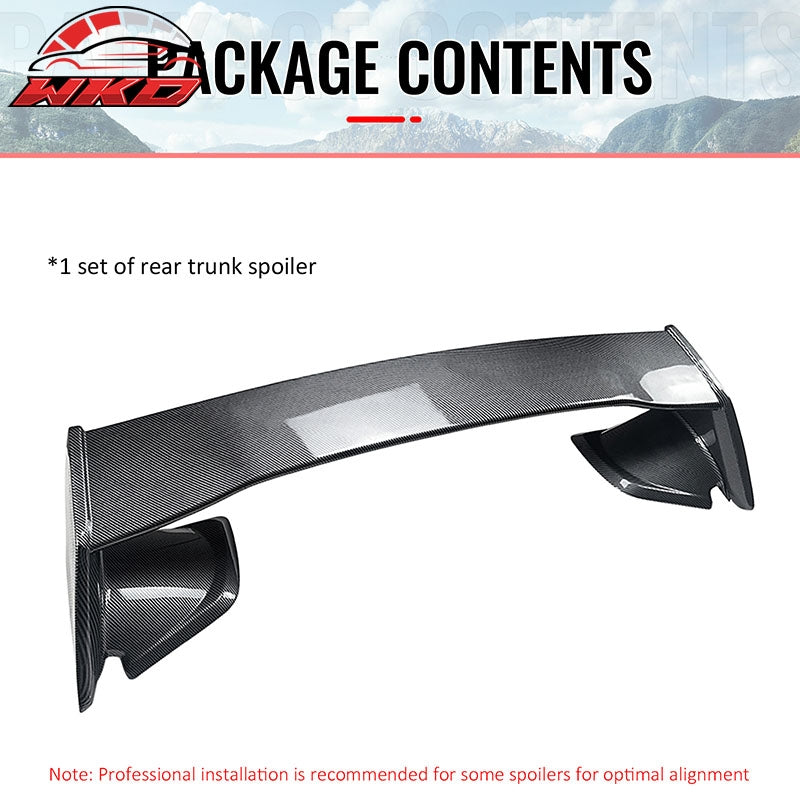 For 15-21 Subaru WRX 12-16 Impreza STI Carbon Fiber Print Rear Trunk Spoiler ABS
