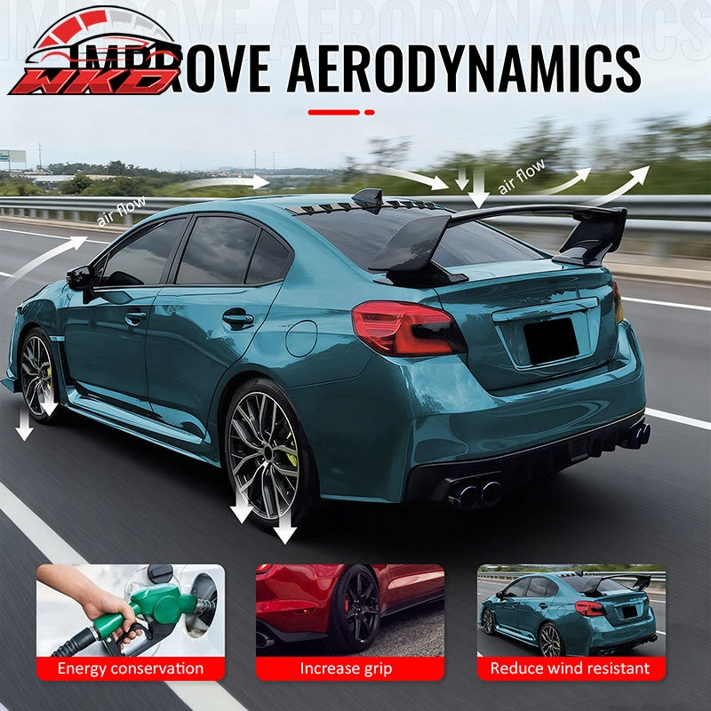 For 15-21 Subaru WRX 12-16 Impreza STI Carbon Fiber Print Rear Trunk Spoiler ABS