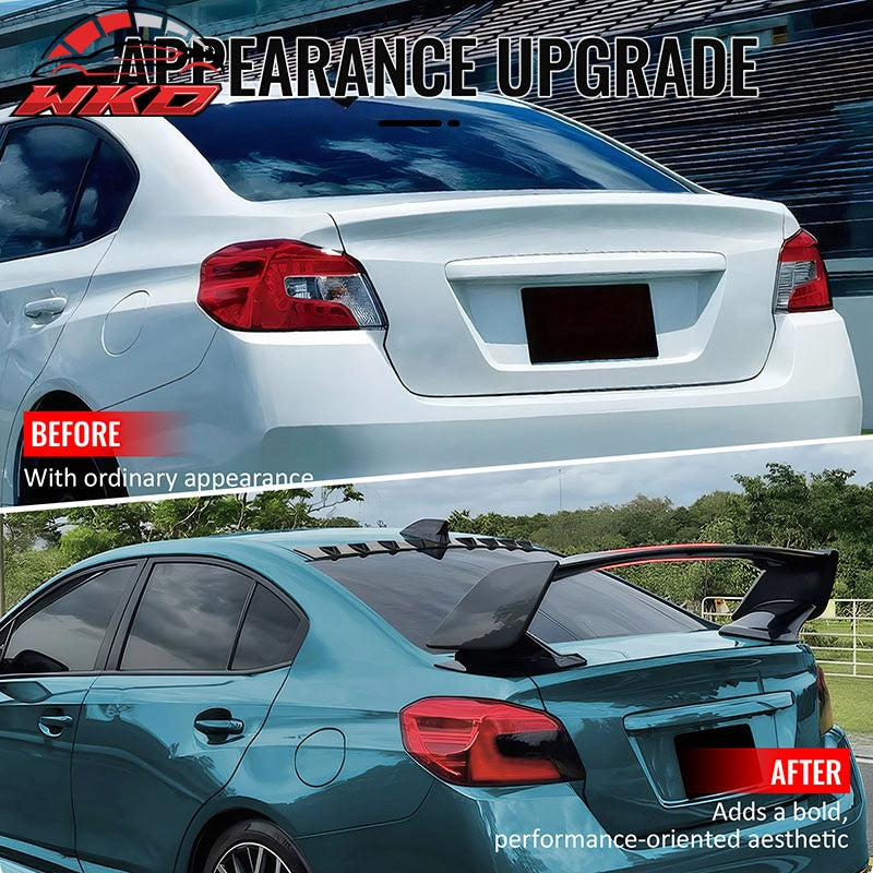 For 15-21 Subaru WRX 12-16 Impreza STI Gloss Black Rear Trunk Spoiler Wing ABS