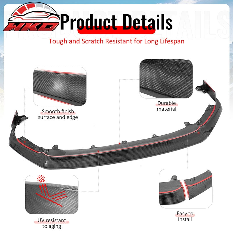 Wholesale 22-26 Subaru WRX OI Style Front Bumper Lip Spoiler Real Carbon Fiber 3PCS - Wikond Auto