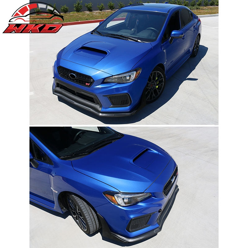 Fits 15-21 Subaru WRX STI CS Style Front Bumper Lip Spoiler Unpainted PP Bodykit