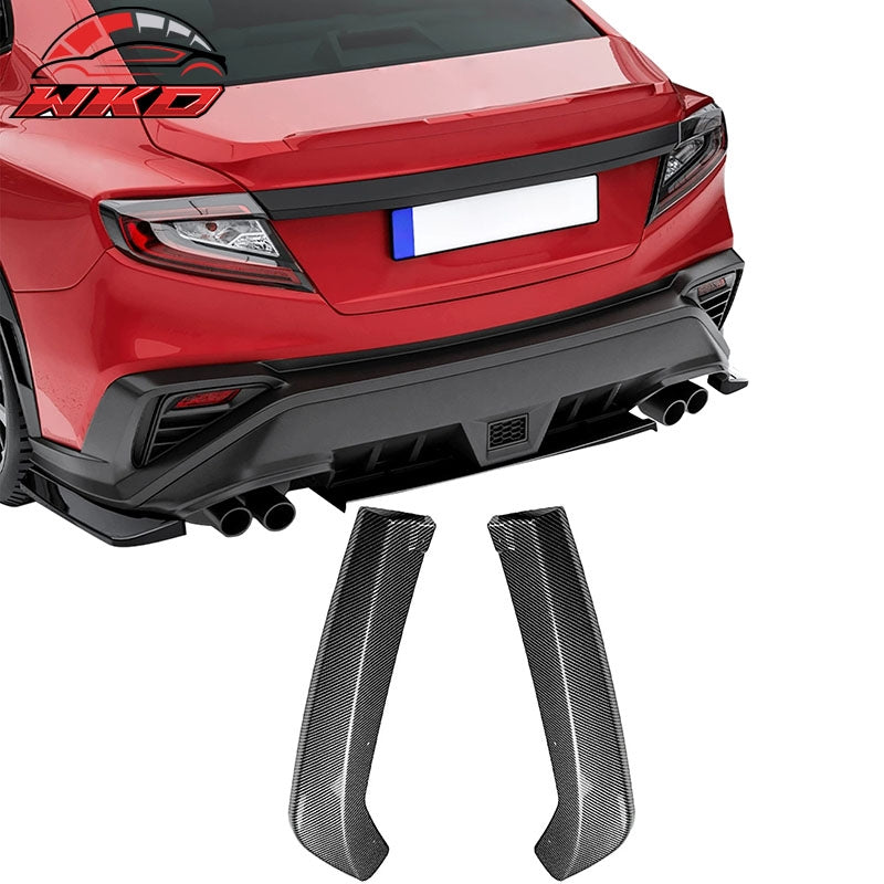 Fits 22-26 Subaru?WRX STI Carbon Fiber Print Rear Bumper Side Corner Aprons Cap