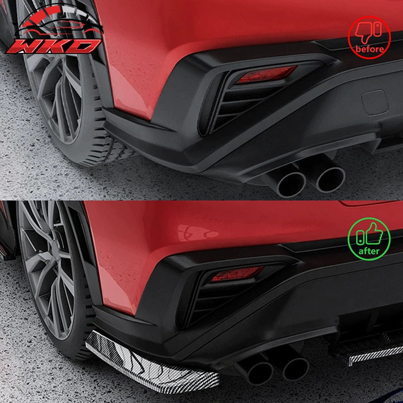 Fits 22-26 Subaru?WRX STI Carbon Fiber Print Rear Bumper Side Corner Aprons Cap