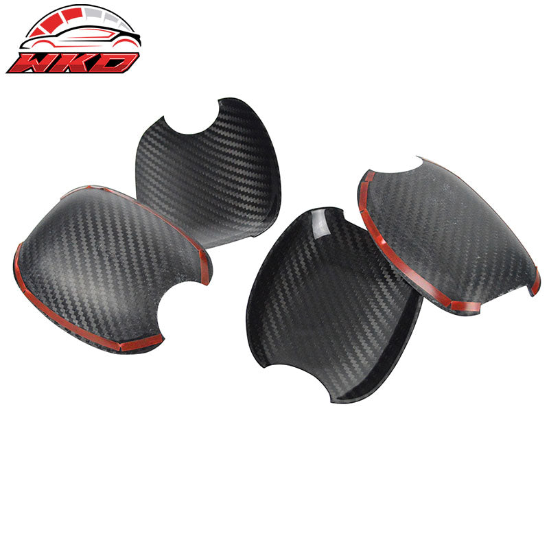 Fits 15-21 Subaru WRX STI 4DR Door Cup Bowl Trim Cover Matte Carbon Fiber
