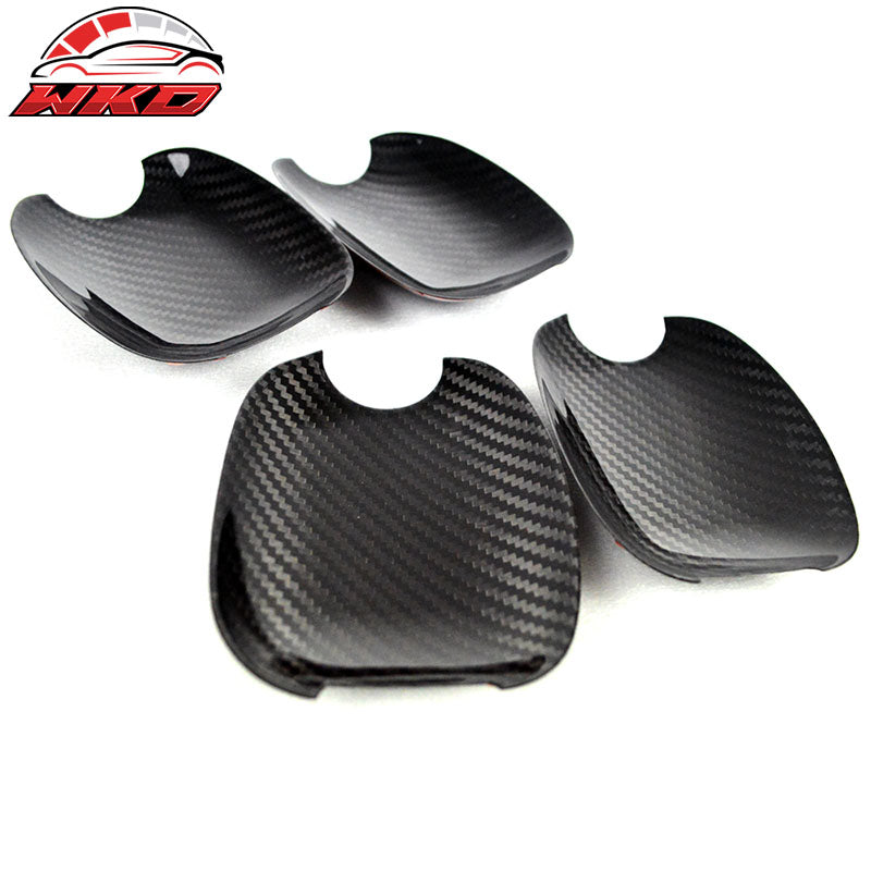 Fits 15-21 Subaru WRX STI 4DR Door Cup Bowl Trim Cover Matte Carbon Fiber