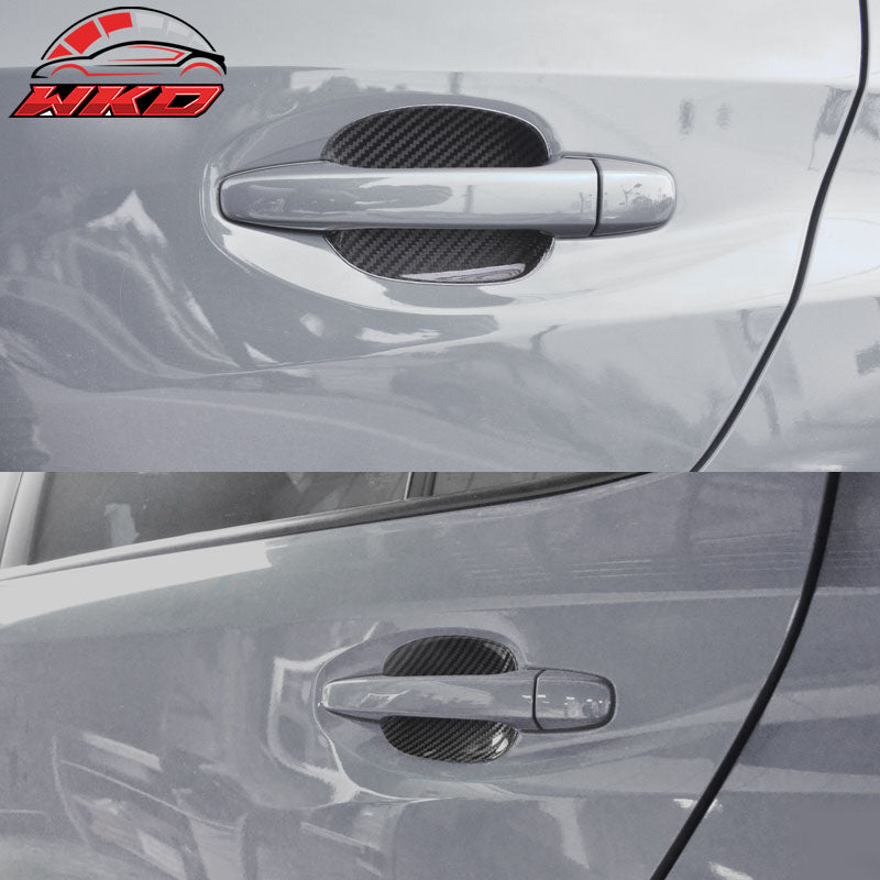 Fits 15-21 Subaru WRX STI 4DR Door Cup Bowl Trim Cover - Carbon Fiber CF