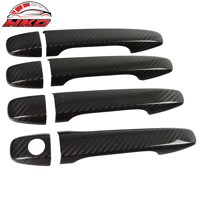 Fits 15-21 Subaru WRX STI Sedan Matte Carbon Fiber Door Handle Cover Trim 8 PCS