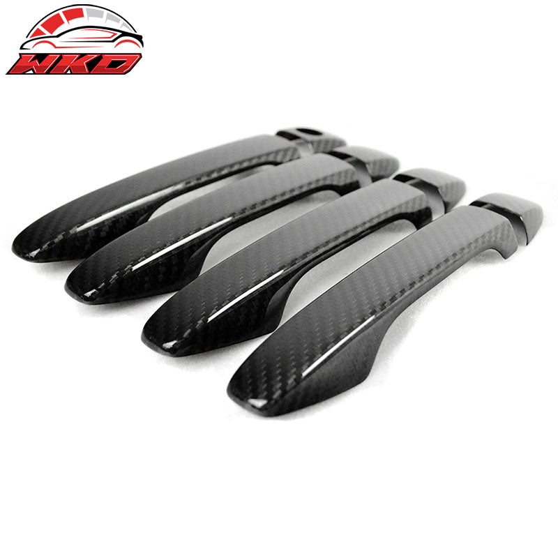 Fits 15-21 Subaru WRX STI Sedan Matte Carbon Fiber Door Handle Cover Trim 8 PCS
