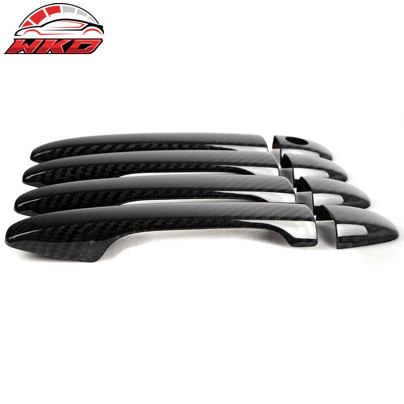 Fits 15-21 Subaru WRX STI Sedan Matte Carbon Fiber Door Handle Cover Trim 8 PCS