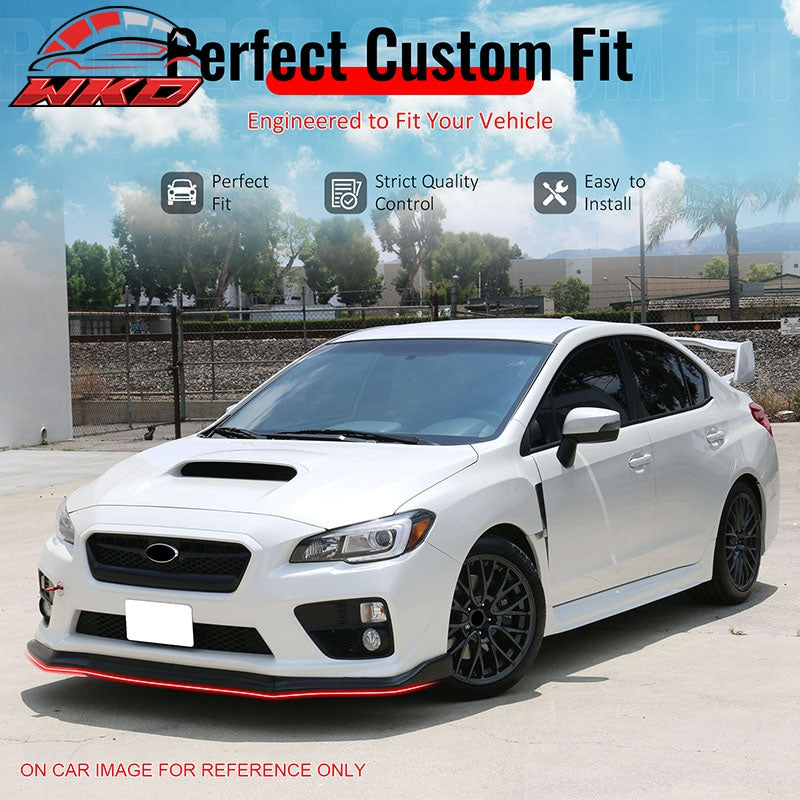 Wholesale 15-21 Subaru WRX STI Front Bumper Lip 3PC CS Style Gloss Black Chin Spoiler - Wikond Auto