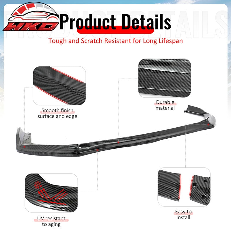 Wholesale 15-17 Subaru WRX STI Front Bumper Lip 3PC CS Style Carbon Fiber Print Kit - Wikond Auto