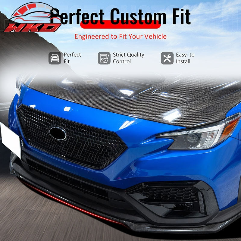 Wholesale 22-26 Subaru WRX STI Style Front Bumper Lip Spoiler Real Carbon Fiber 3PCS - Wikond Auto