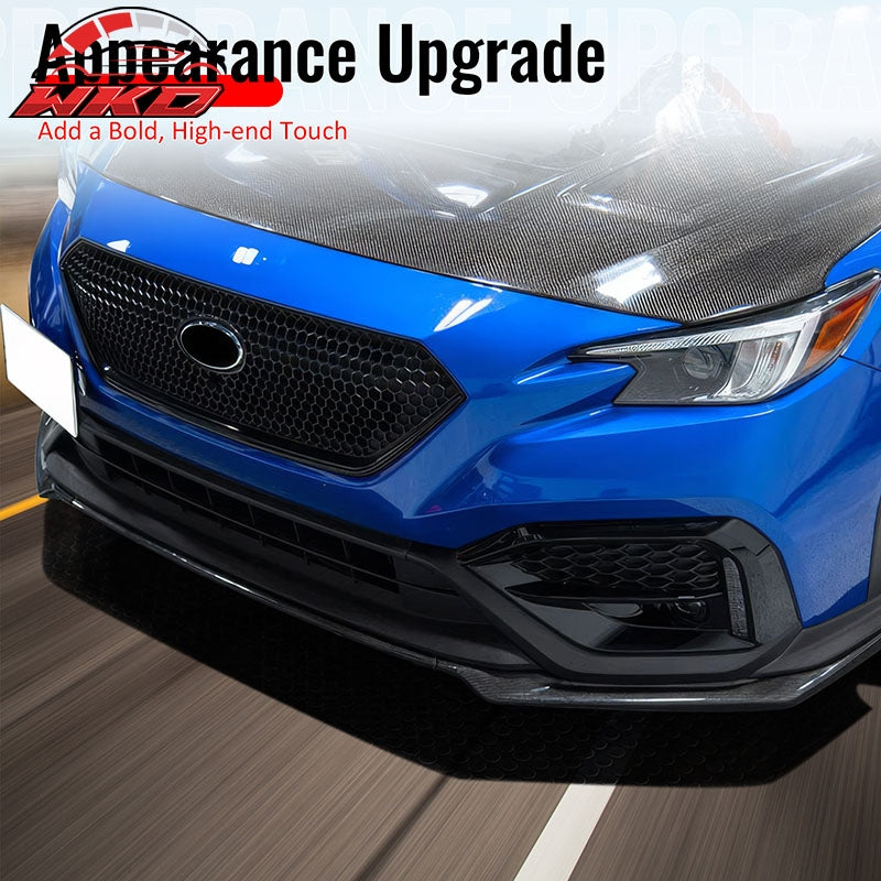 Wholesale 22-26 Subaru WRX STI Style Front Bumper Lip Spoiler Real Carbon Fiber 3PCS - Wikond Auto