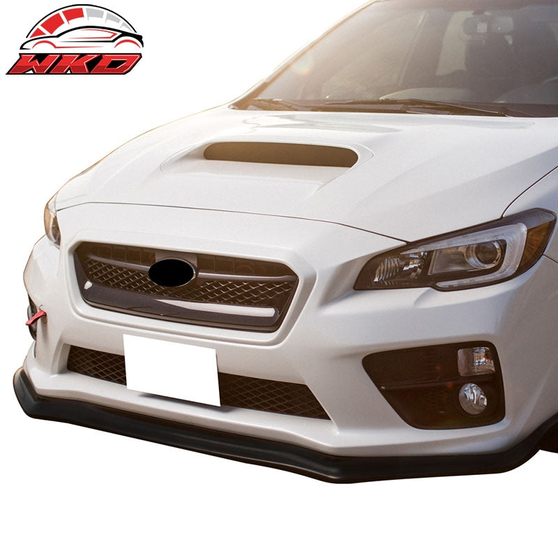 Fits 15-21 Subaru WRX STI Front Bumper Lip CS Style Spoiler Gloss Black PU Kit