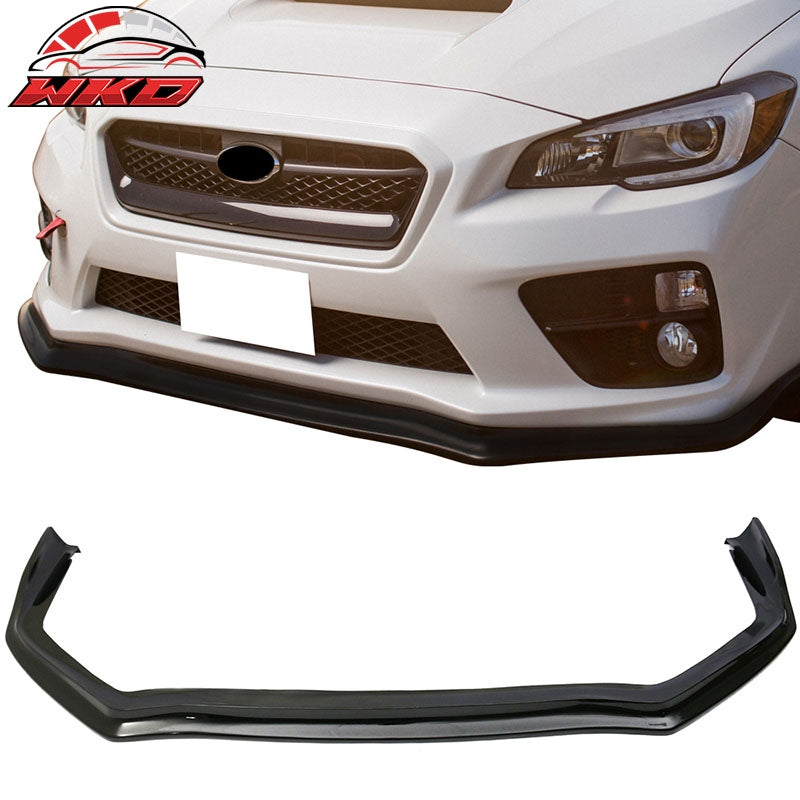 Fits 15-21 Subaru WRX STI Front Bumper Lip CS Style Spoiler Gloss Black PU Kit