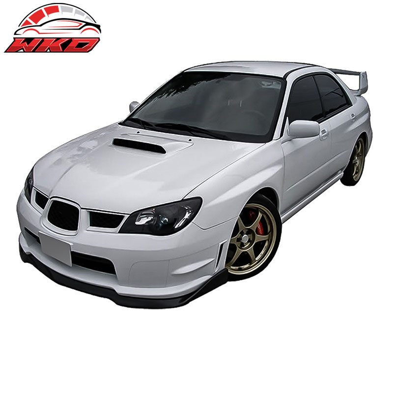 Fits 06-07 Subaru Impreza WRX STI CS Style Front Bumper Lip Matte Carbon Fiber