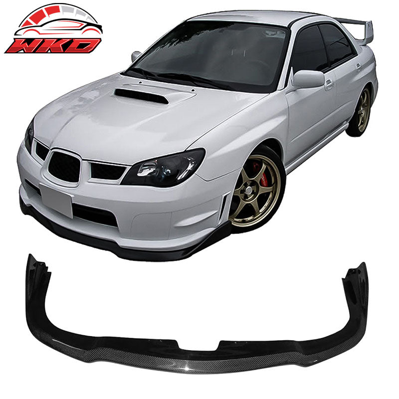 Fits 06-07 Subaru Impreza WRX STI CS Style Front Bumper Lip Matte Carbon Fiber