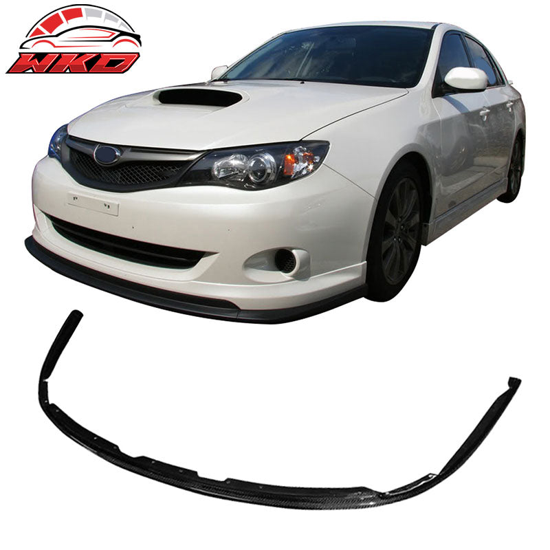 Fits 08-10 Subaru Impreza STI Style Front Bumper Lip Spoiler Matte Carbon Fiber