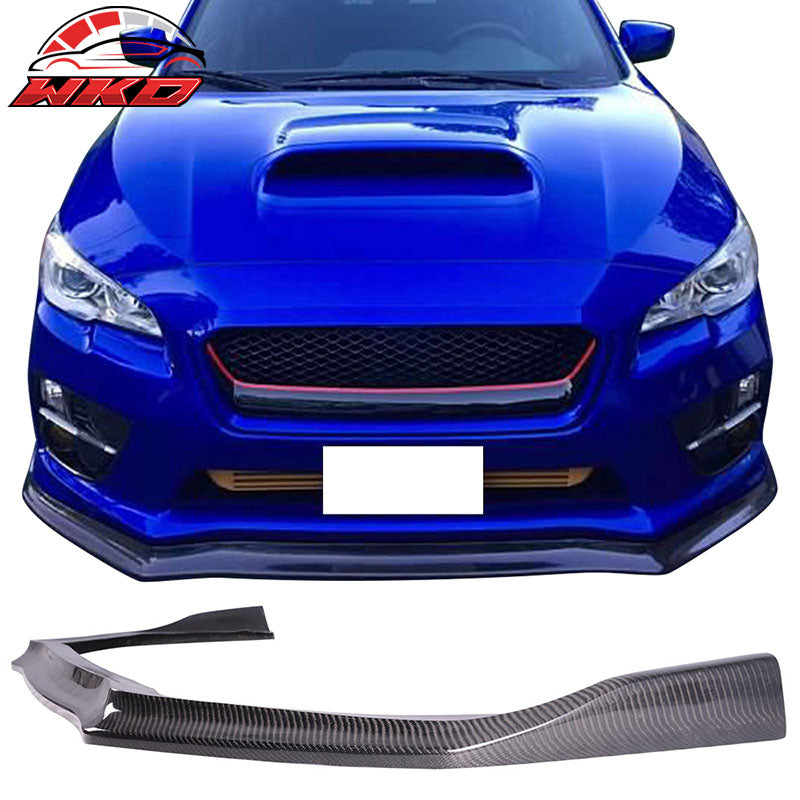 Fits 15-21 Subaru WRX STI CS Front Bumper Lip Matte Carbon Fiber