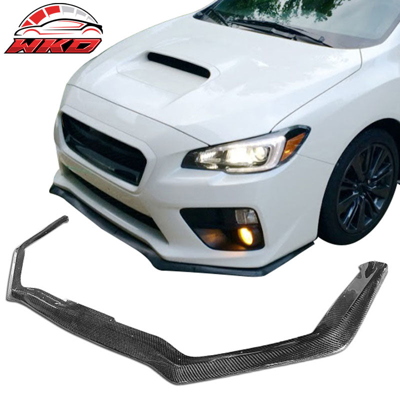 Fits 15-21 Subaru WRX STI HT Style Front Bumper Lip Carbon Fiber CF