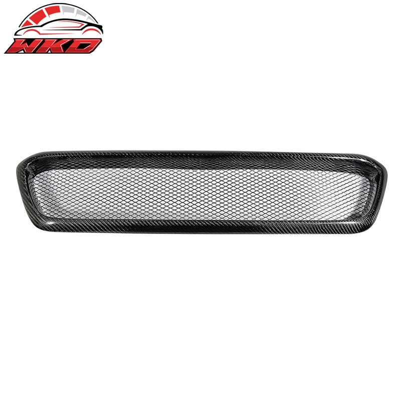 Fits 15-17 Subaru WRX STI CS Style Front Grille Cover Trim - Matte Carbon Fiber